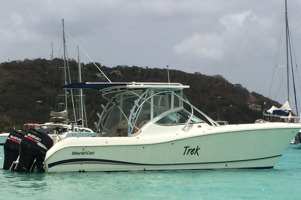 Catamaran boat rental in Compass Point Marina, U.S. Virgin Islands