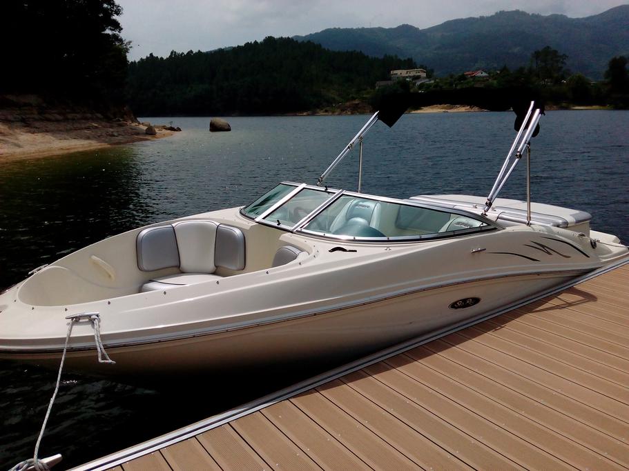 Up to 6 persons can enjoy a ride on this Sea Ray boat