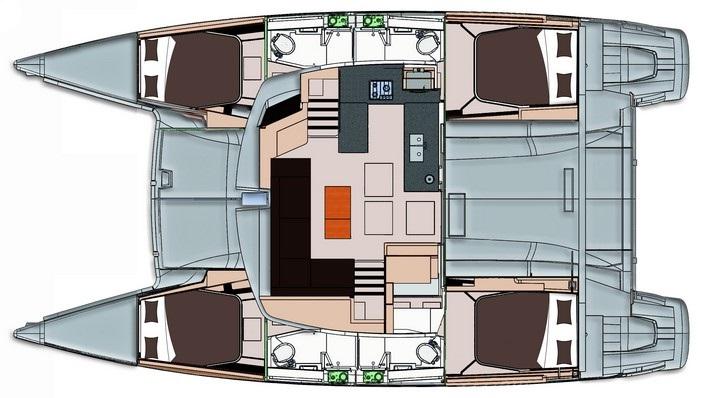 Up to 10 persons can enjoy a ride on this Catamaran boat