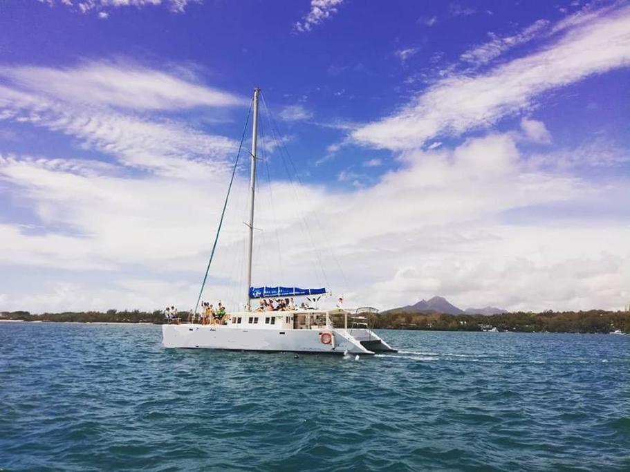Boating is fun with a Catamaran in Trou D'Eau Douce