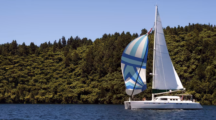 Catamaran boat for rent in Rotorua