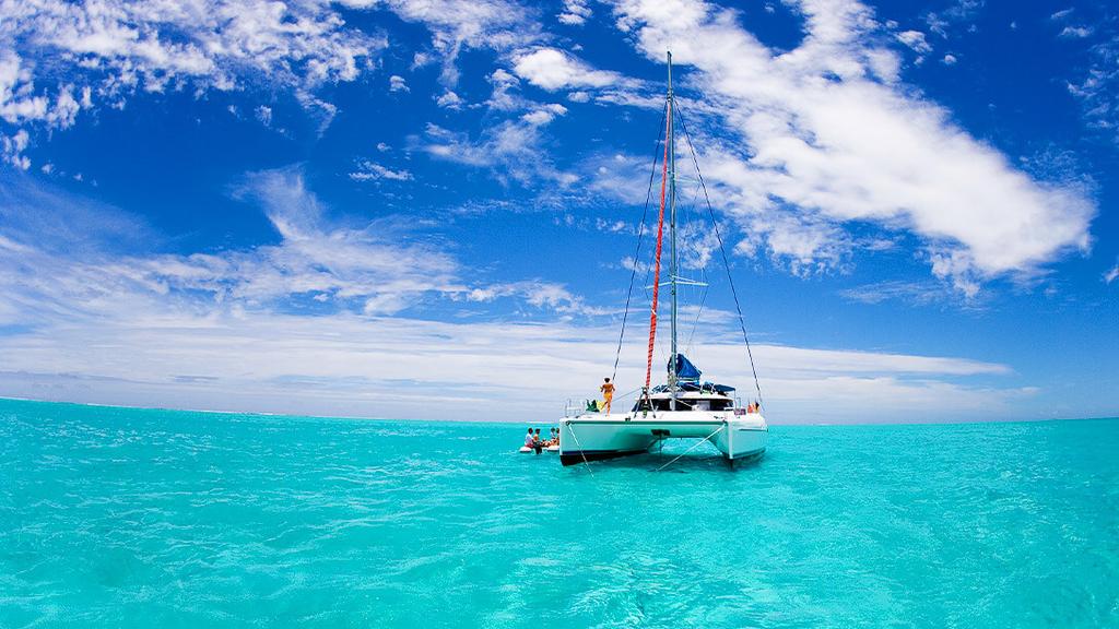 Catamaran boat rental in Paros, Greece