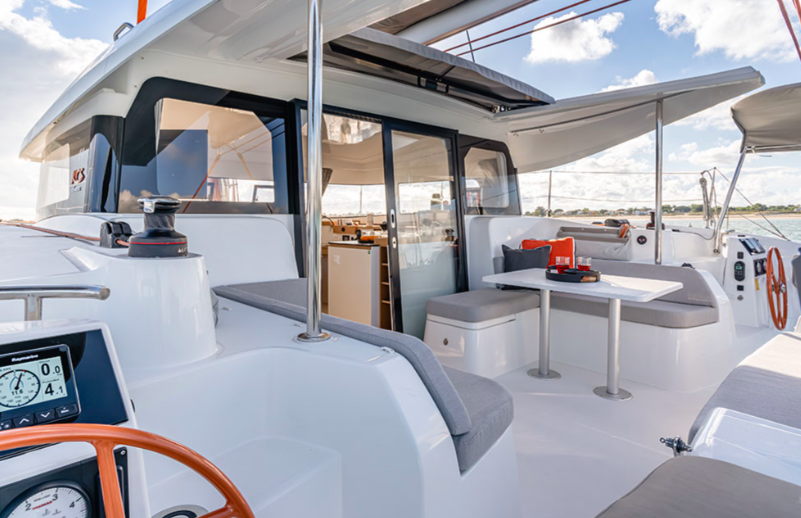 Catamaran boat for rent in Aegean