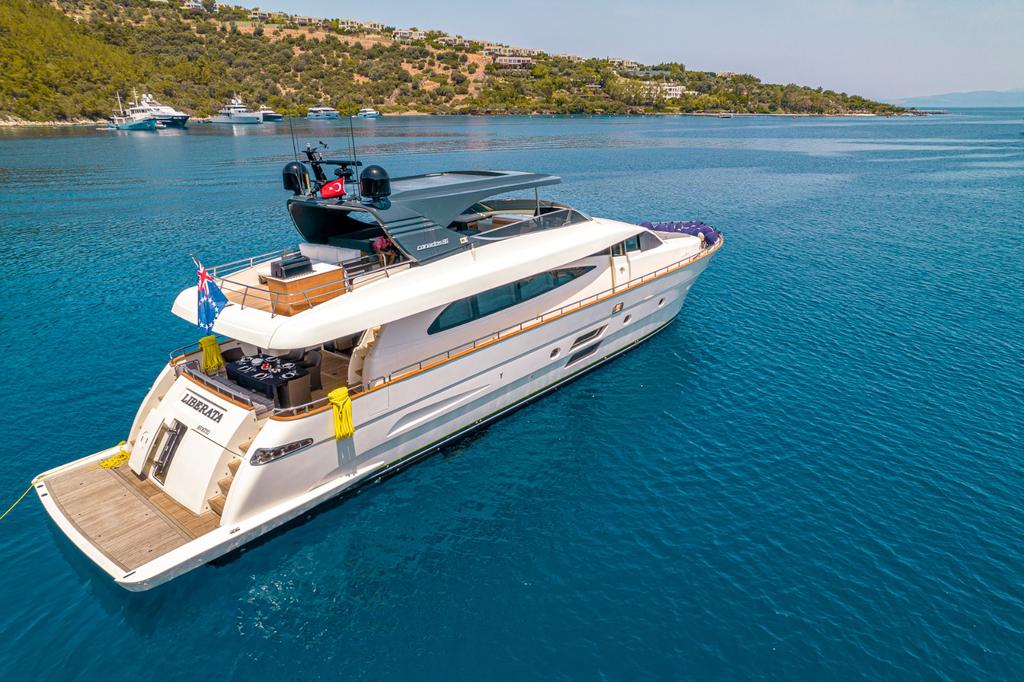 Up to 8 persons can enjoy a ride on this Motor yacht boat