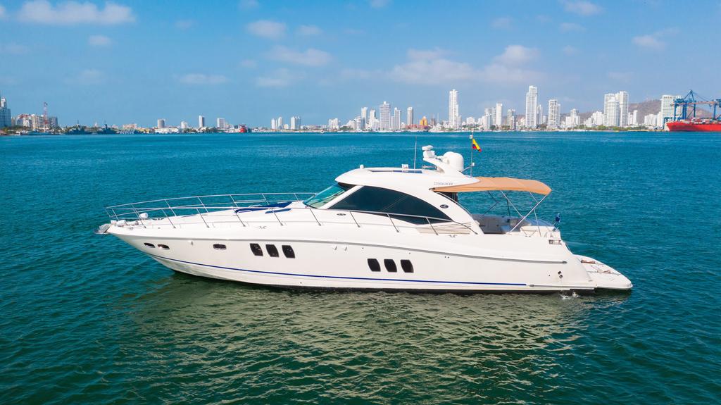 Up to 16 persons can enjoy a ride on this Sea Ray boat