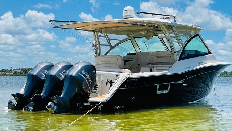 Discover Cape Canaveral surroundings on this Freedom 375 Grady White boat