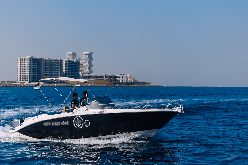 Motor yacht boat rental in Dubai Marina, United Arab Emirates