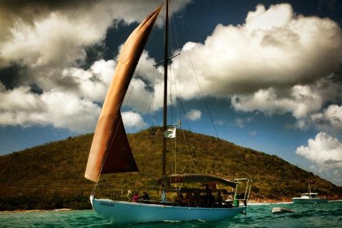 Classic boat rental in American Yacht Harbor Marina, U.S. Virgin Islands