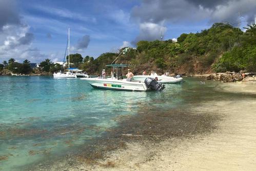 Center console boat rental in Crown Bay Marina, U.S. Virgin Islands
