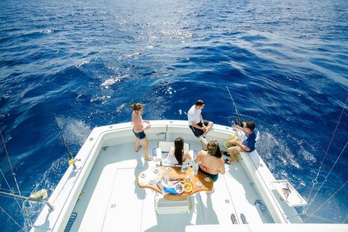 Up to 6 persons can enjoy a ride on this Trawler boat