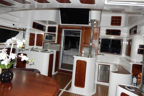 Up to 25 persons can enjoy a ride on this Catamaran boat