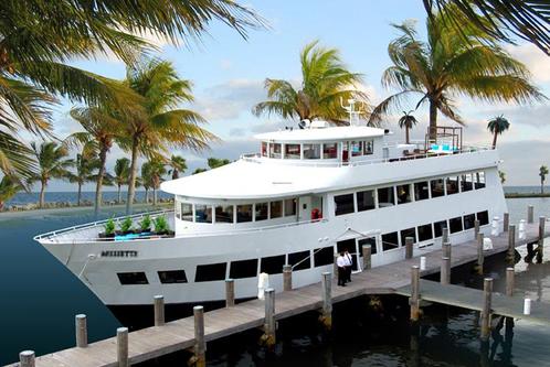 A Luxury Event Boat with a Unique Tiki Theme!