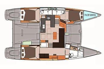 This 44.0' Fountaine Pajot cand take up to 4 passengers around Red Hook