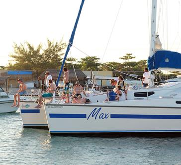Up to 45 persons can enjoy a ride on this Catamaran boat