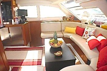 Up to 6 persons can enjoy a ride on this Catamaran boat