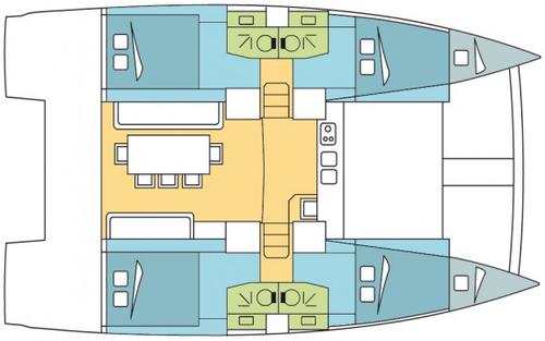Up to 10 persons can enjoy a ride on this Catamaran boat