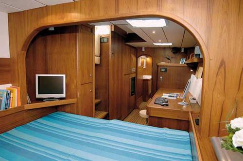 Up to 12 persons can enjoy a ride on this Catamaran boat