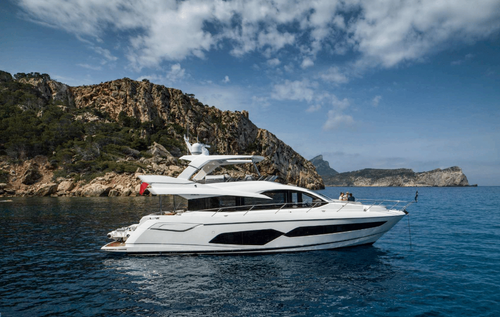 Cruise in style in Ibiza, Spain aboard Sunseeker Manhattan 66