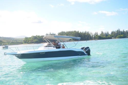 Hop aboard this amazing motor boat rental in Mauritius.