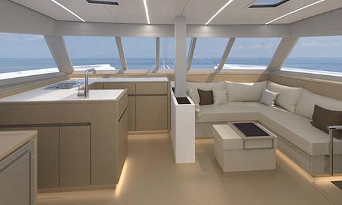 This 45.0' Nautitech cand take up to 10 passengers around Le Marine
