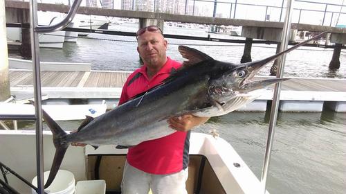 Discover South Port surroundings on this 3100 Kevlacat boat
