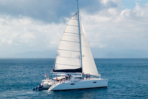Catamaran boat rental in Zanzibar, Tanzania