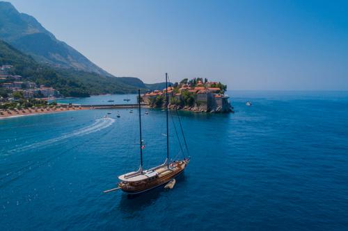 Classic sailing gulet.