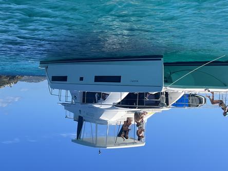 Catamaran boat rental in Compass Point Marina USVI, U.S. Virgin Islands