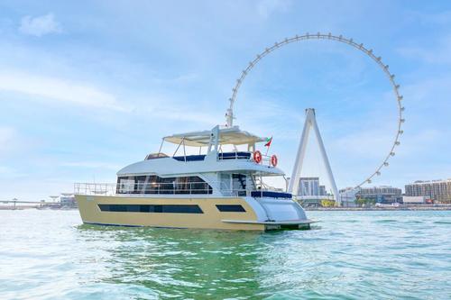 Catamaran boat rental in Dubai Harbour, United Arab Emirates