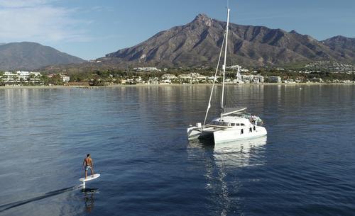 Discover Marbella surroundings on this 380 Lagoon boat