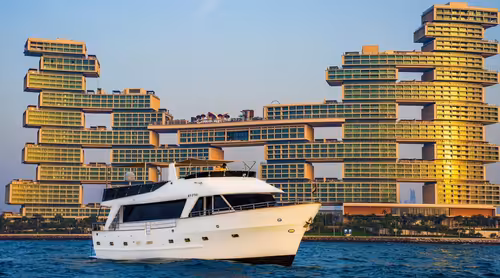 Spacious 70ft mega yacht in Dubai waters.