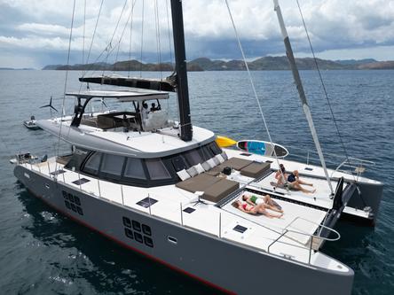 Catamaran boat rental in Coron, Philippines