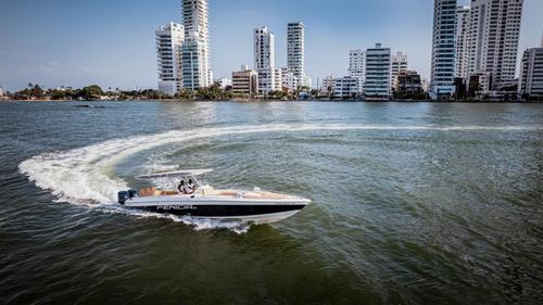 Just chill in golden sunshine  in Colombia aboard elegant 38' motor boat