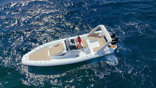 Up to 9 persons can enjoy a ride on this Inflatable outboard boat