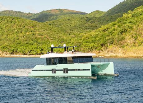 Up to 12 persons can enjoy a ride on this Catamaran boat