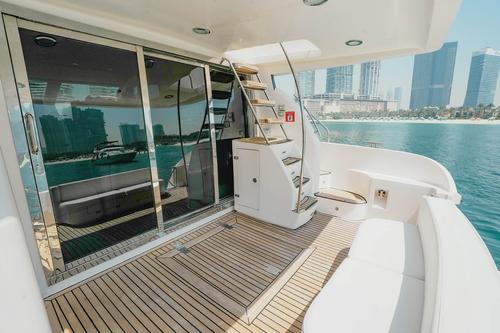 Up to 17 persons can enjoy a ride on this Motor yacht boat