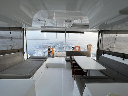 Discover Rhodes surroundings on this 450F LAGOON boat