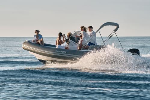 Up to 9 persons can enjoy a ride on this Rigid inflatable boat