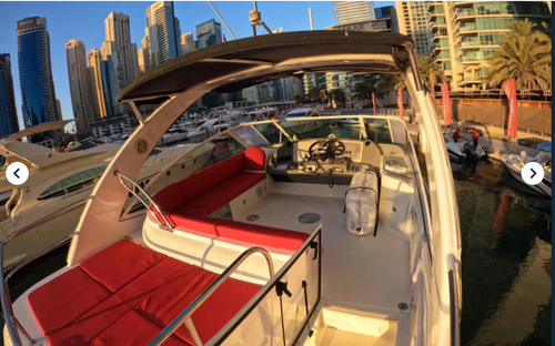 Discover Dubai surroundings on this Cruiser 47 Ammos boat
