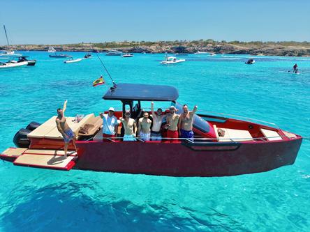 Motor boat boat rental in Marina Santa Eulalia, Spain