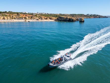 Up to 12 persons can enjoy a ride on this Rigid inflatable boat